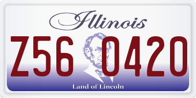 IL license plate Z560420