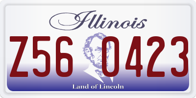 IL license plate Z560423