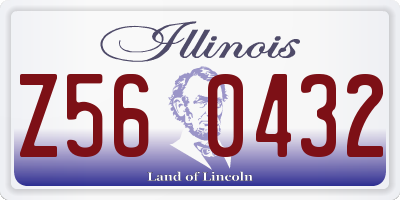 IL license plate Z560432