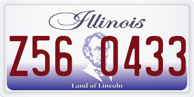 IL license plate Z560433