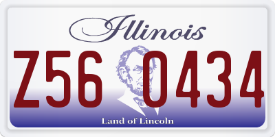 IL license plate Z560434
