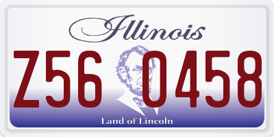IL license plate Z560458