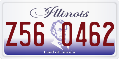 IL license plate Z560462