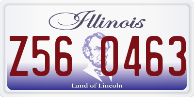 IL license plate Z560463