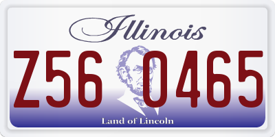 IL license plate Z560465