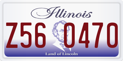IL license plate Z560470