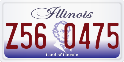 IL license plate Z560475