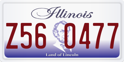 IL license plate Z560477