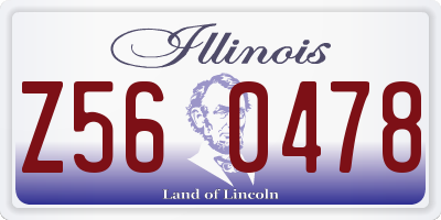 IL license plate Z560478
