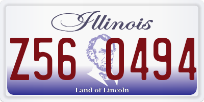 IL license plate Z560494