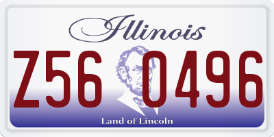IL license plate Z560496