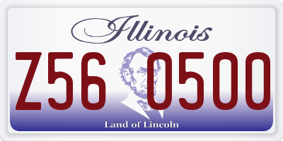 IL license plate Z560500