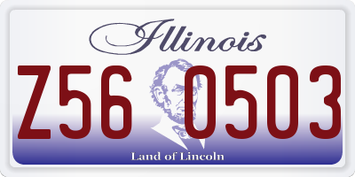 IL license plate Z560503