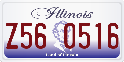IL license plate Z560516