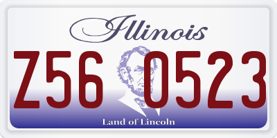 IL license plate Z560523