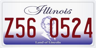 IL license plate Z560524