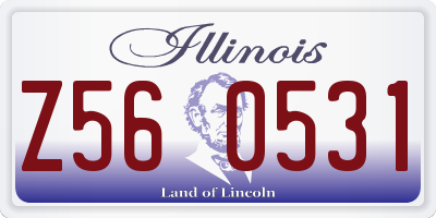 IL license plate Z560531