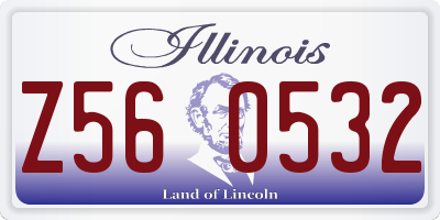 IL license plate Z560532
