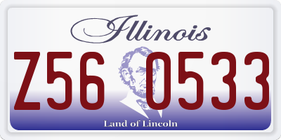 IL license plate Z560533