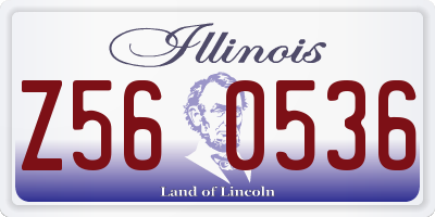 IL license plate Z560536