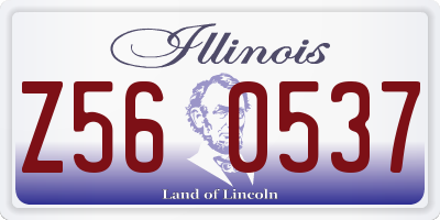IL license plate Z560537