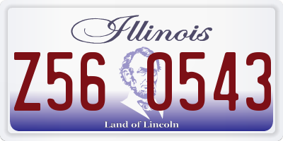 IL license plate Z560543
