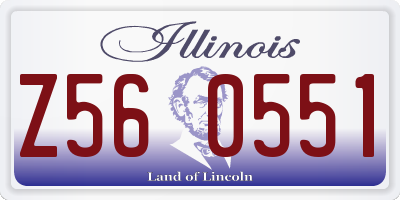 IL license plate Z560551