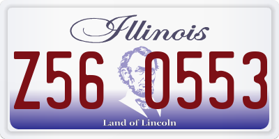 IL license plate Z560553