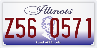 IL license plate Z560571