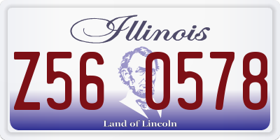 IL license plate Z560578