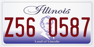 IL license plate Z560587