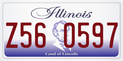 IL license plate Z560597