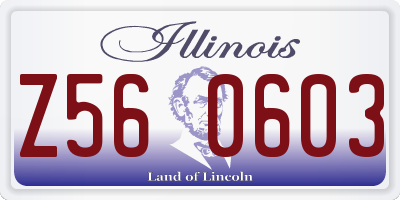 IL license plate Z560603
