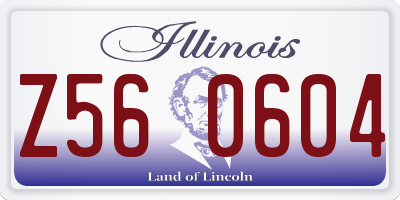 IL license plate Z560604
