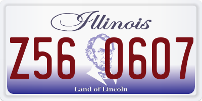 IL license plate Z560607