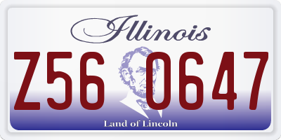 IL license plate Z560647