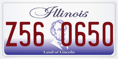 IL license plate Z560650