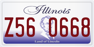 IL license plate Z560668