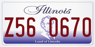 IL license plate Z560670