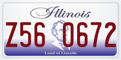 IL license plate Z560672