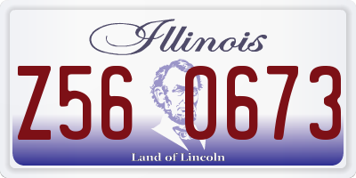 IL license plate Z560673
