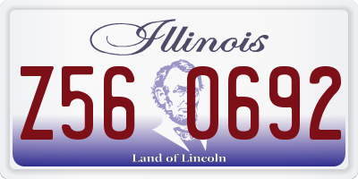 IL license plate Z560692