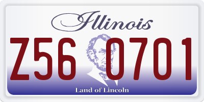 IL license plate Z560701