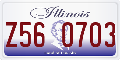 IL license plate Z560703