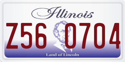 IL license plate Z560704