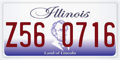 IL license plate Z560716