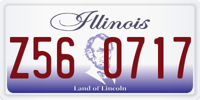IL license plate Z560717