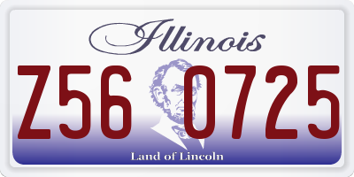 IL license plate Z560725
