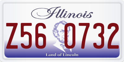 IL license plate Z560732