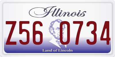IL license plate Z560734
